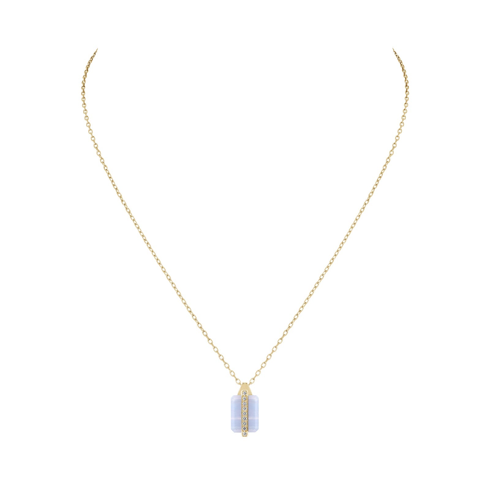 Collier Limite Or Jaune - Calcédoine