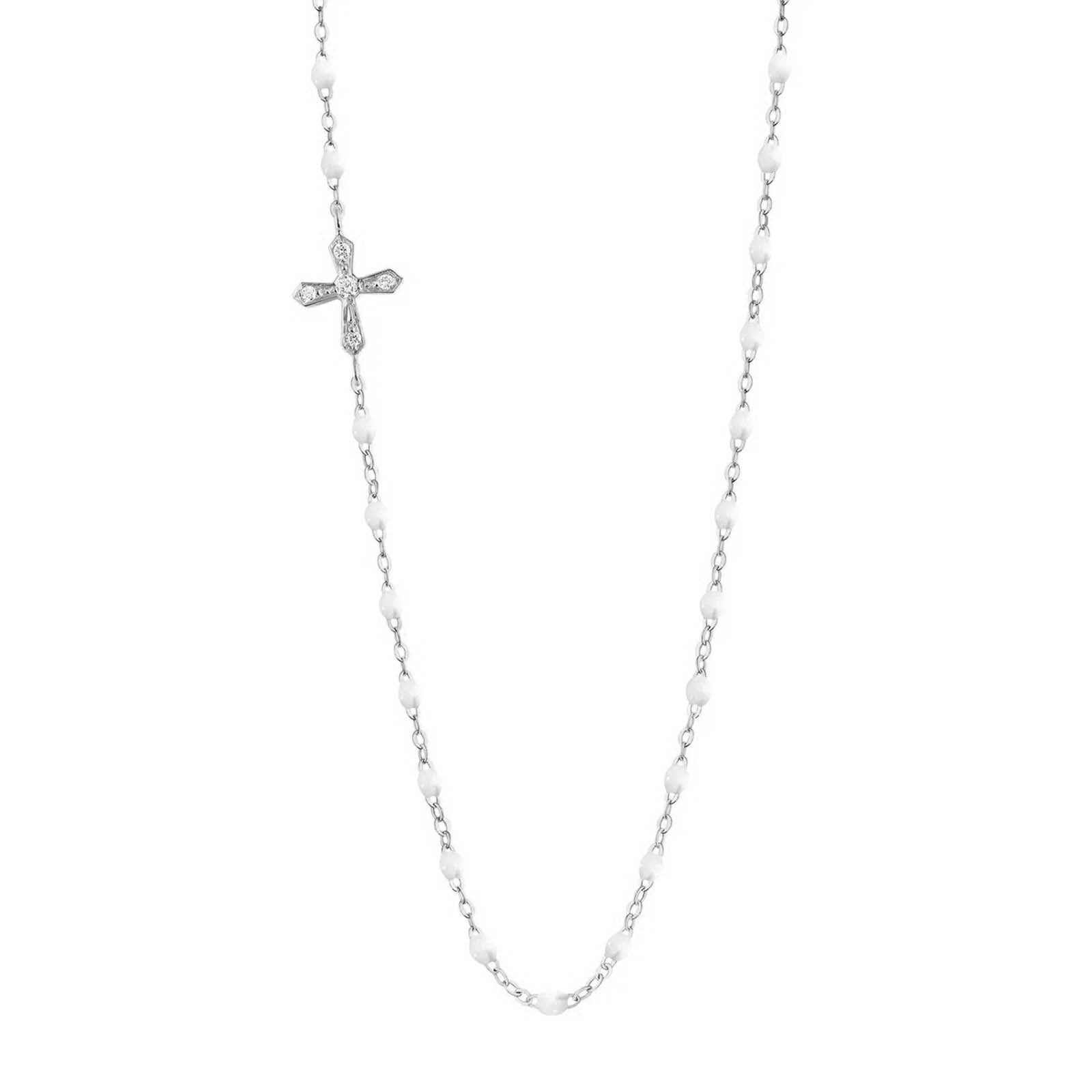 Collier Croix Vintage Diamants Côté