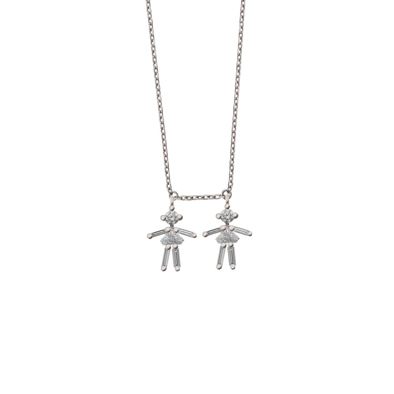 Collier Mini Pendentif Double