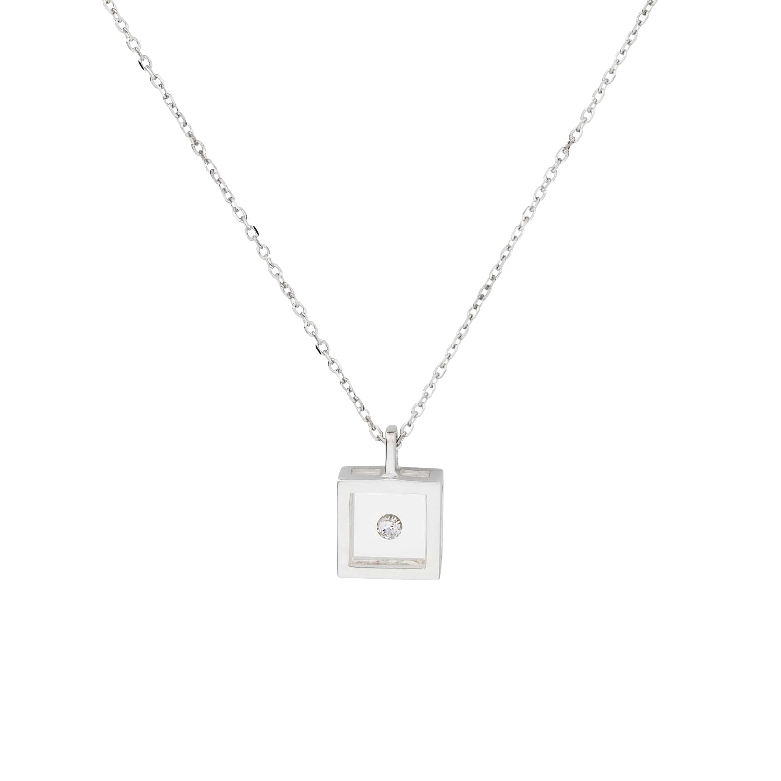 Collier Micro Carré Argent