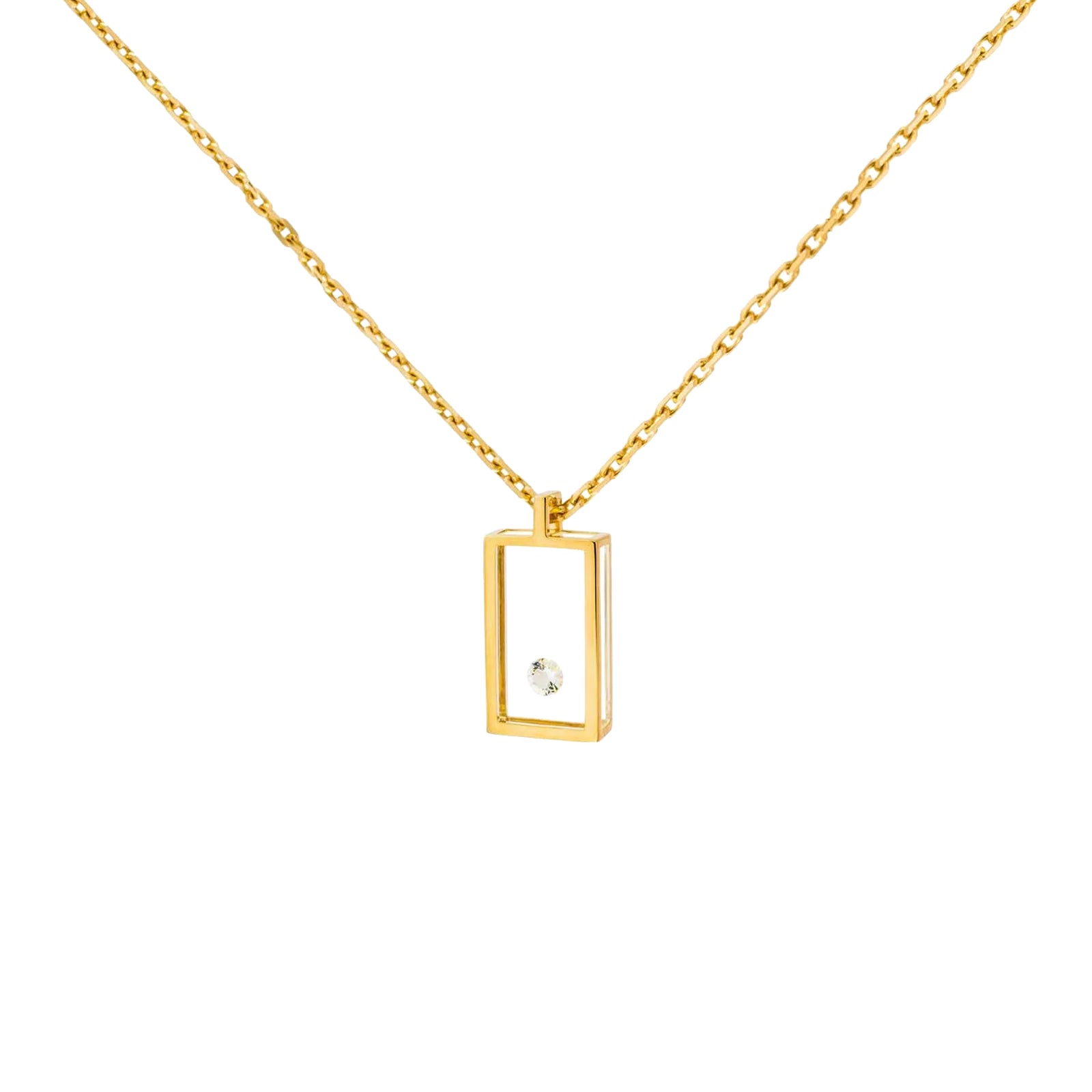 Collier Micro Rectangle Or